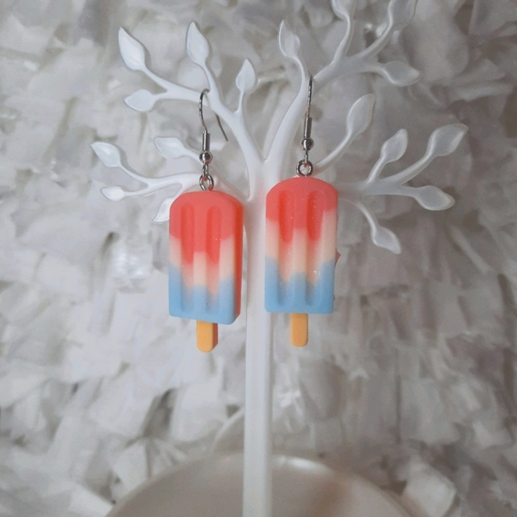 Jewelry - Rocket Pop Popsicle Drop Earrings NEW Ice Cream